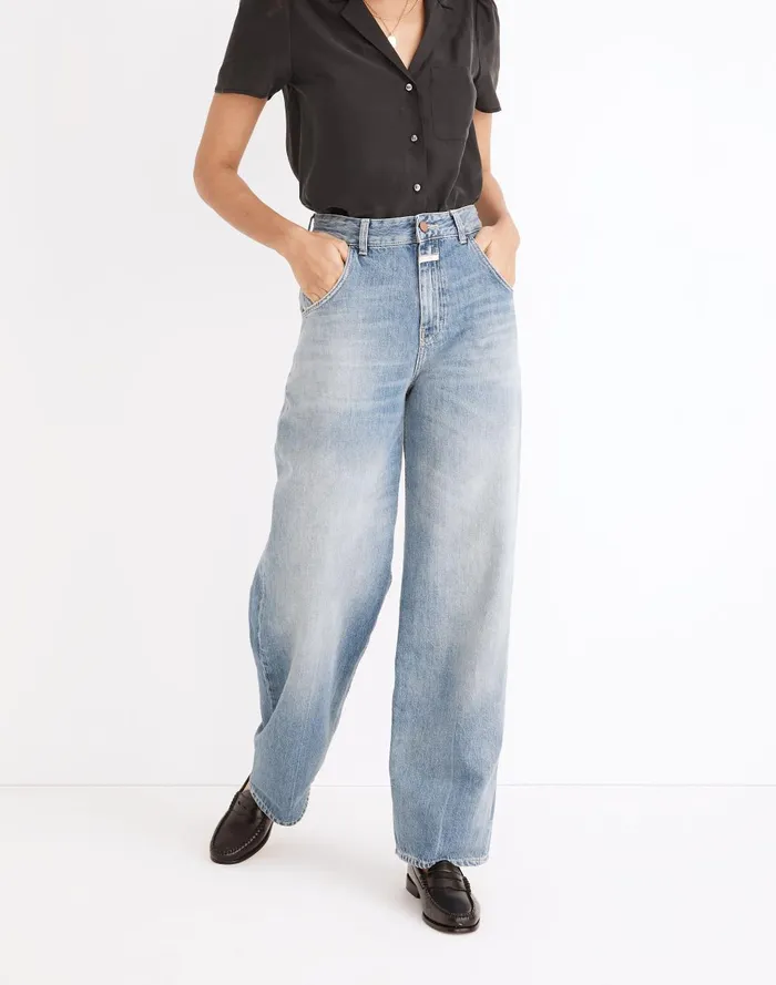 Women Jeans Madewell Closed Edison Jeans In Mid Blue Vintage Wash