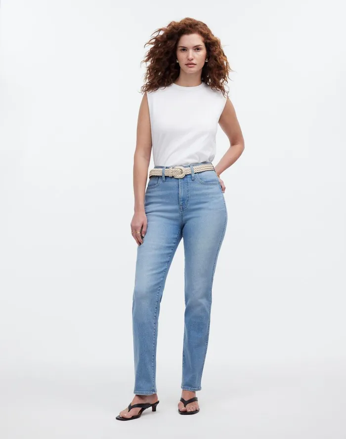 Women Jeans Madewell Curvy HighRise Stovepipe Jeans In Carey Wash