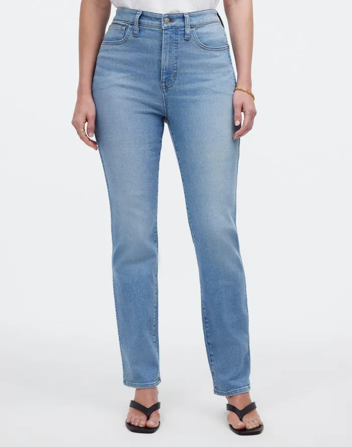 Women Jeans Madewell Curvy HighRise Stovepipe Jeans In Carey Wash