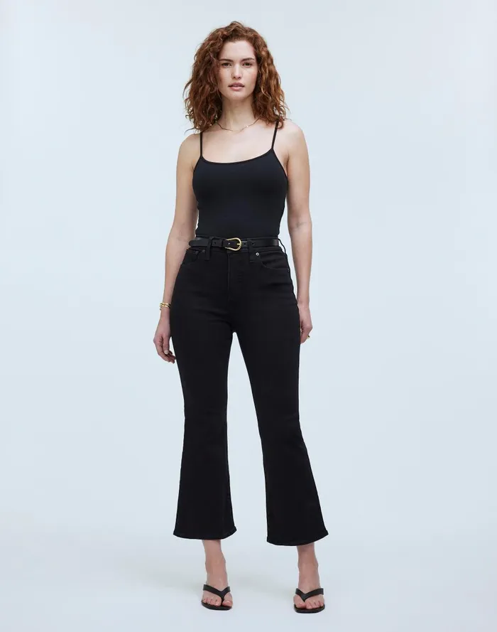 Women Jeans Madewell Curvy Kick Out Crop Jean