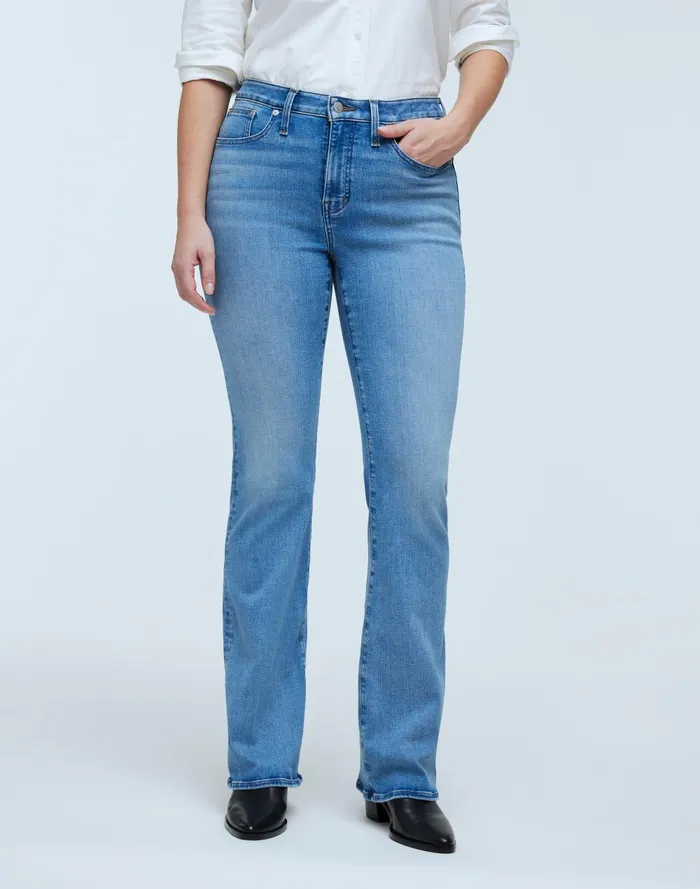 Women Jeans Madewell Curvy Kick Out FullLength Jeans In Merrigan Wash