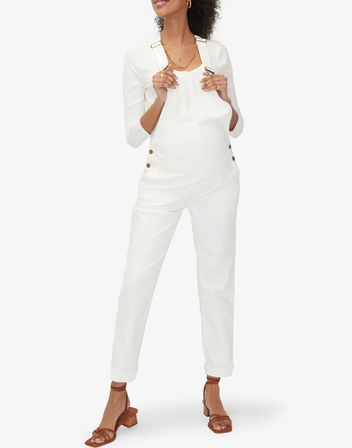 Women Jeans Madewell HATCH Collection The Denim Maternity Overall
