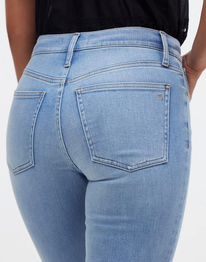 Women Jeans Madewell Kick Out FullLength Jeans In Condale Wash Raw Hem Edition