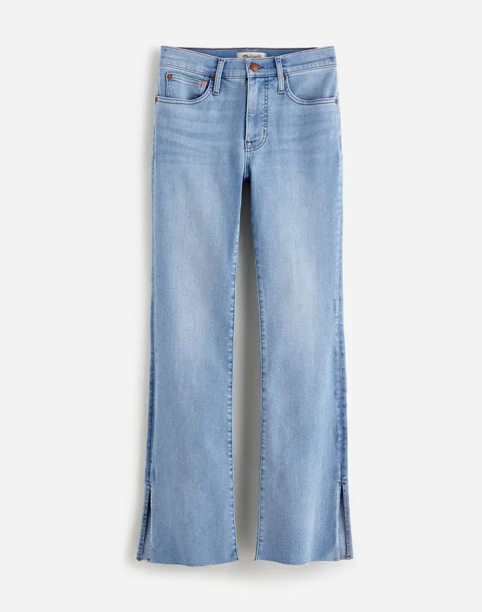 Women Jeans Madewell Kick Out FullLength Jeans In Condale Wash Raw Hem Edition