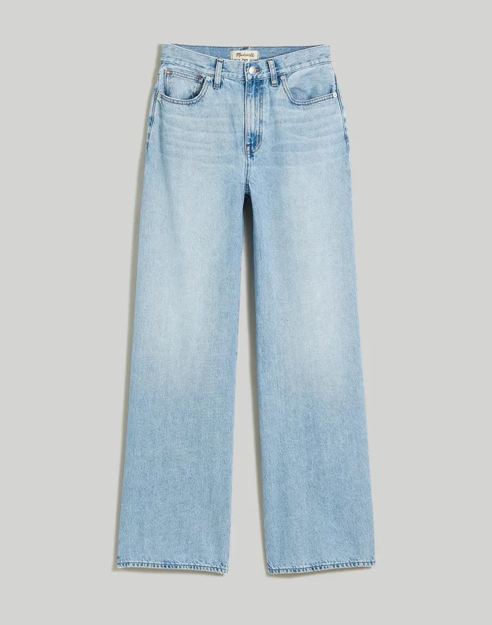 Women Jeans Madewell SuperwideLeg Jeans In Ahern Wash Airy Denim Edition
