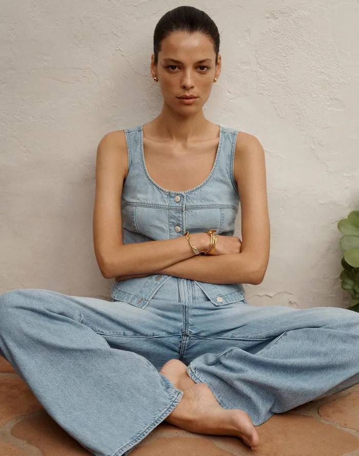 Women Jeans Madewell SuperwideLeg Jeans In Ahern Wash Airy Denim Edition