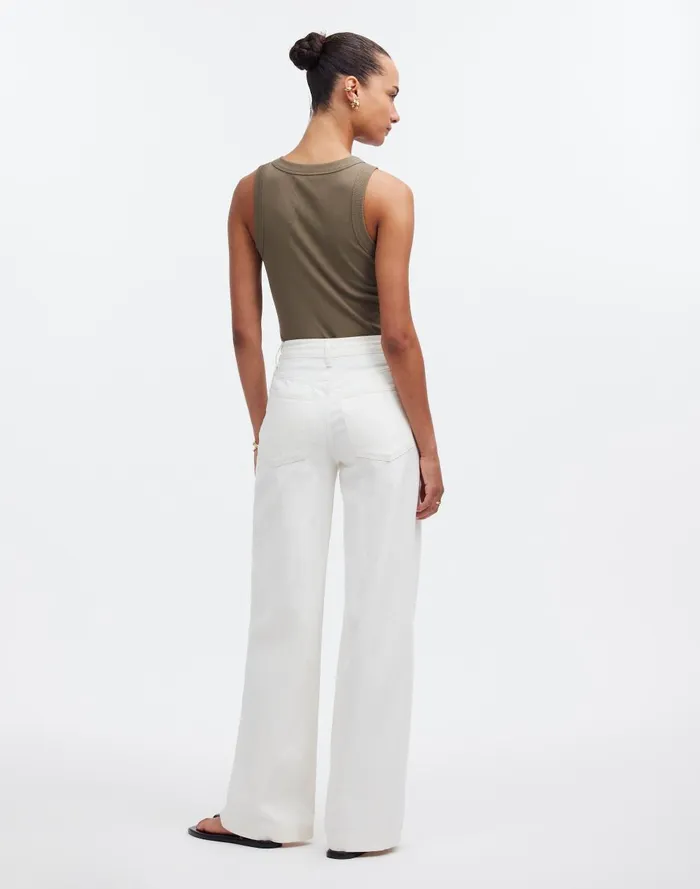 Women Jeans Madewell SuperwideLeg Jeans In Vintage Canvas Drawstring Edition