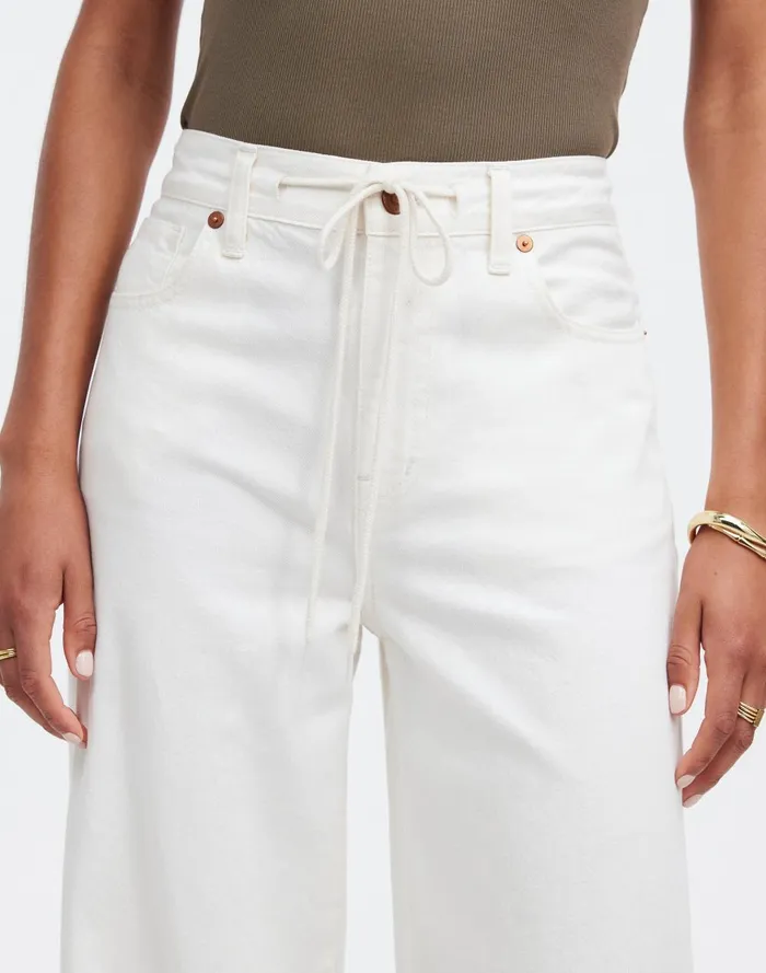 Women Jeans Madewell SuperwideLeg Jeans In Vintage Canvas Drawstring Edition