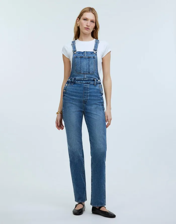 Women Jeans Madewell The 03990s Straight Overalls In Fawnbrook Wash