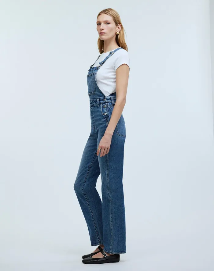 Women Jeans Madewell The 03990s Straight Overalls In Fawnbrook Wash