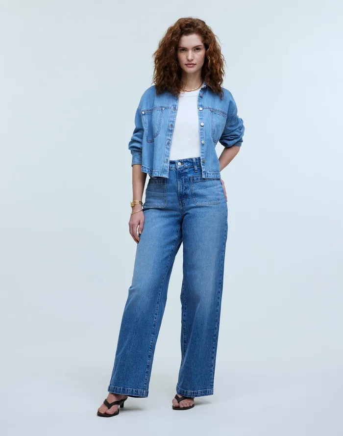 Women Jeans Madewell The Curvy Emmett WideLeg Jean In Lakecourt Wash Patch Pocket Edition Women Jeans Madewell The Curvy Emmett WideLeg Jean In Lakecourt Wash Patch Pocket Edition