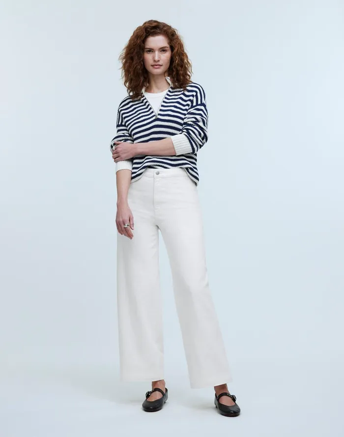 Women Jeans Madewell The Curvy Emmett WideLeg Jean In Tile White Welt Pocket Edition Women Jeans Madewell The Curvy Emmett WideLeg Jean In Tile White Welt Pocket Edition