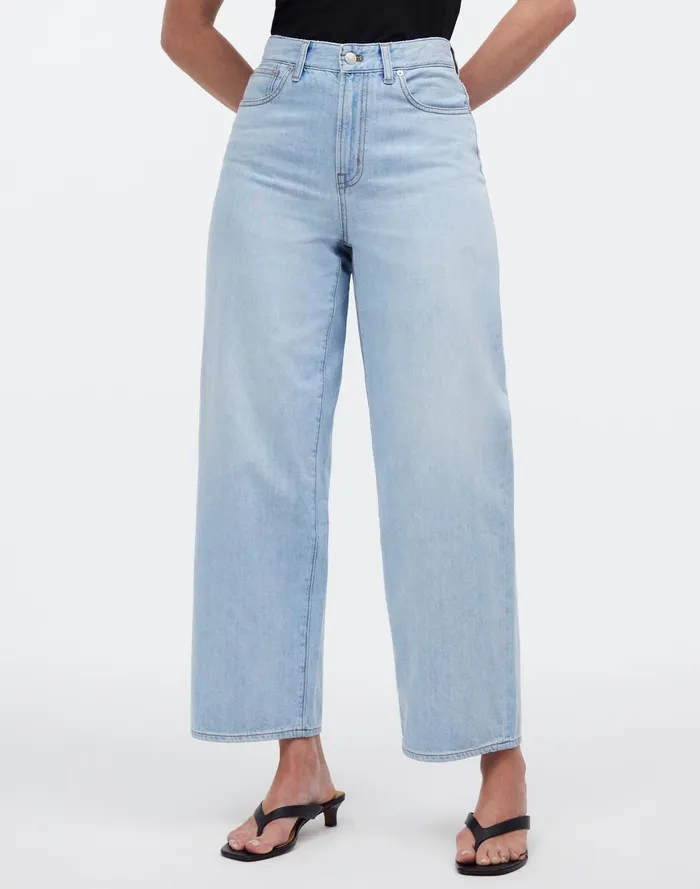 Women Jeans Madewell The Curvy Perfect Vintage WideLeg Crop Jean In Fitzgerald Wash