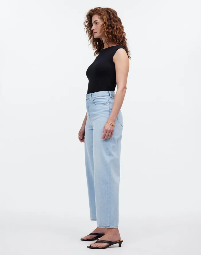 Women Jeans Madewell The Curvy Perfect Vintage WideLeg Crop Jean In Fitzgerald Wash