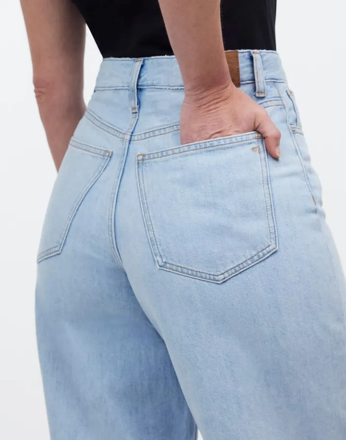 Women Jeans Madewell The Curvy Perfect Vintage WideLeg Crop Jean In Fitzgerald Wash