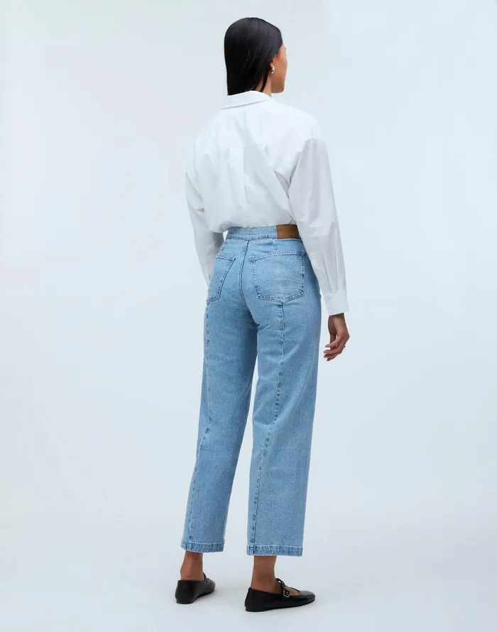 Women Jeans Madewell The Emmett WideLeg Crop Jean Welt Pocket Edition