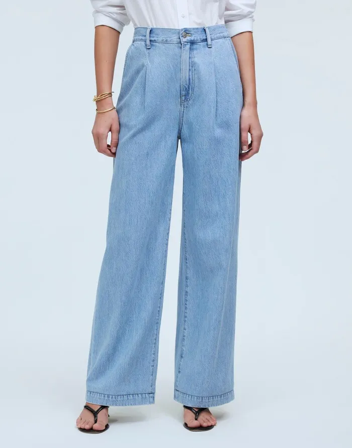 Women Jeans Madewell The Harlow WideLeg Jean Airy Denim Edition