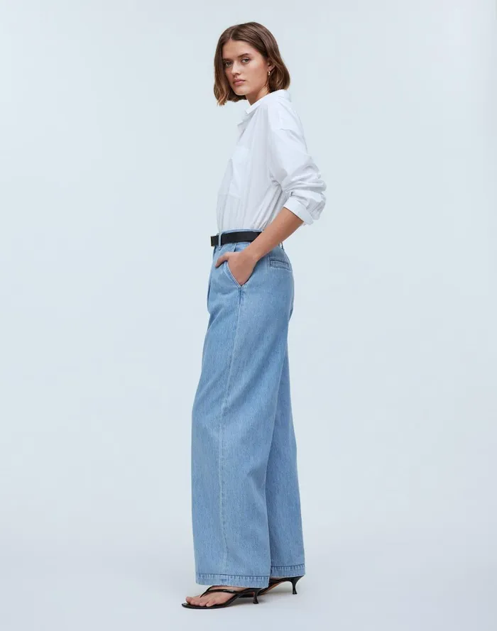Women Jeans Madewell The Harlow WideLeg Jean Airy Denim Edition