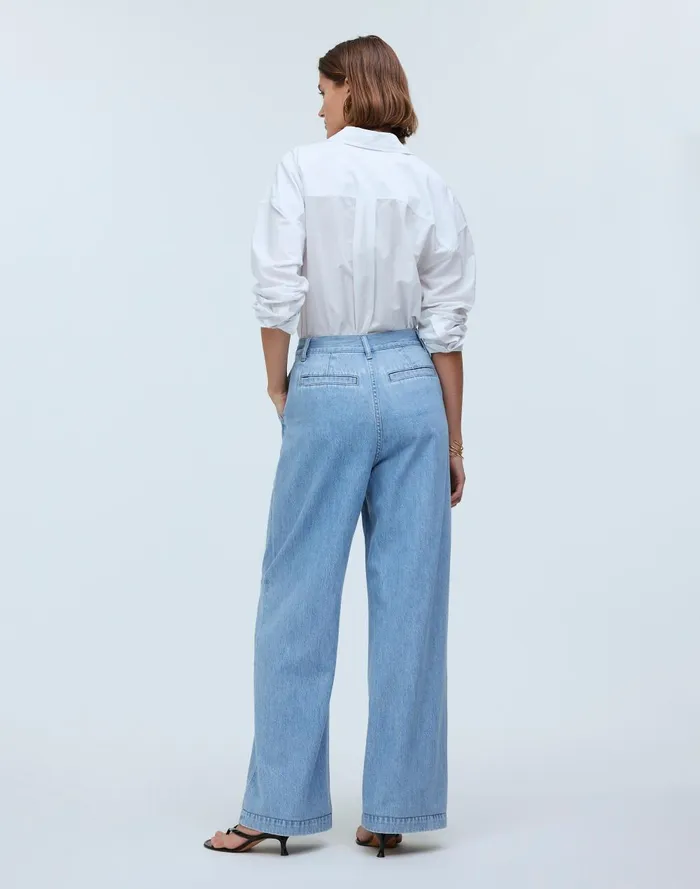 Women Jeans Madewell The Harlow WideLeg Jean Airy Denim Edition