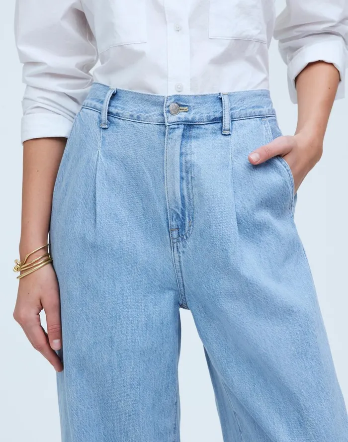 Women Jeans Madewell The Harlow WideLeg Jean Airy Denim Edition