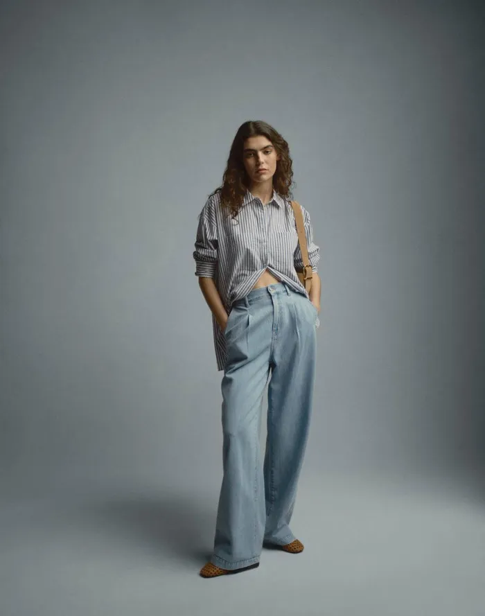 Women Jeans Madewell The Harlow WideLeg Jean Airy Denim Edition