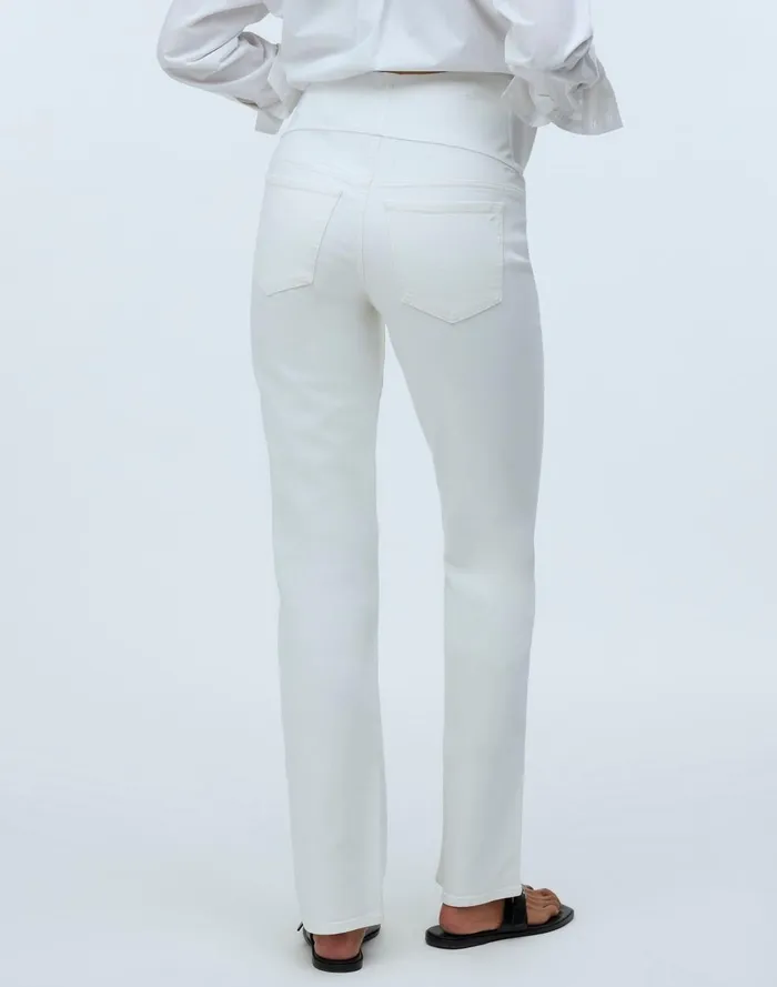 Women Jeans Madewell The Maternity OvertheBelly 03990s Straight Jean In Tile White