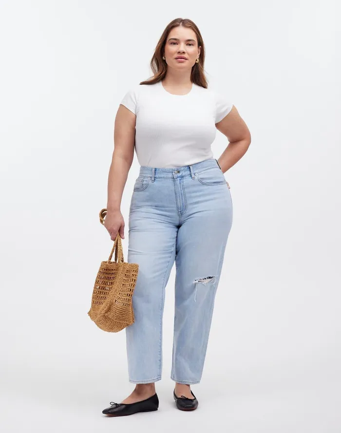 Women Jeans Madewell The Plus 03990s Straight Crop Jean