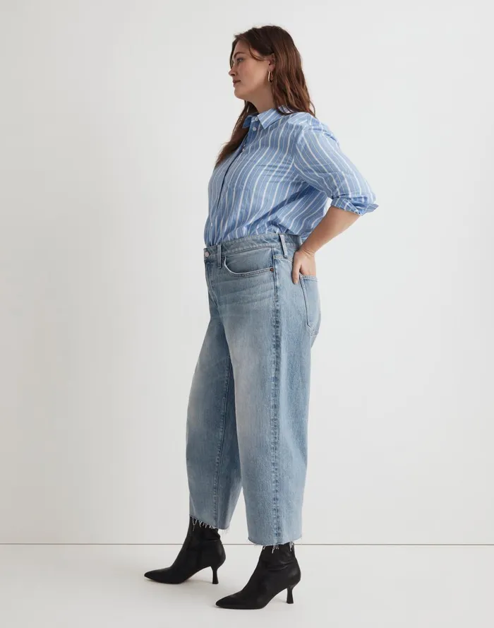 Women Jeans Madewell The Plus Perfect Vintage WideLeg Crop Jean