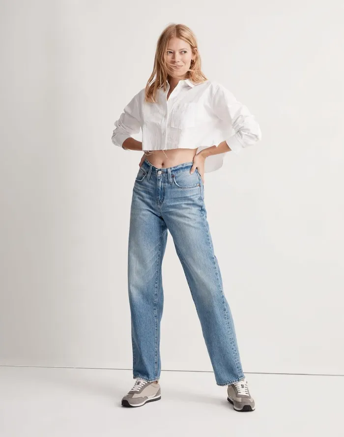 Women Jeans Madewell X Donni LowRise Loose Jeans In Mathison Wash