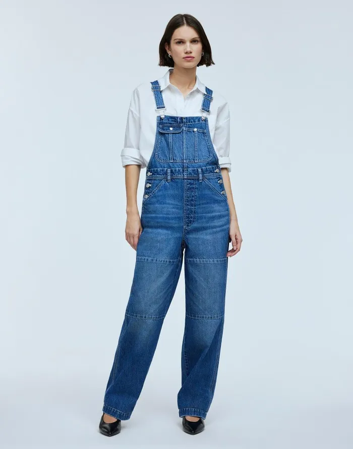 Women Jeans Madewell X Kaihara Denim Oversized Carpenter Overalls