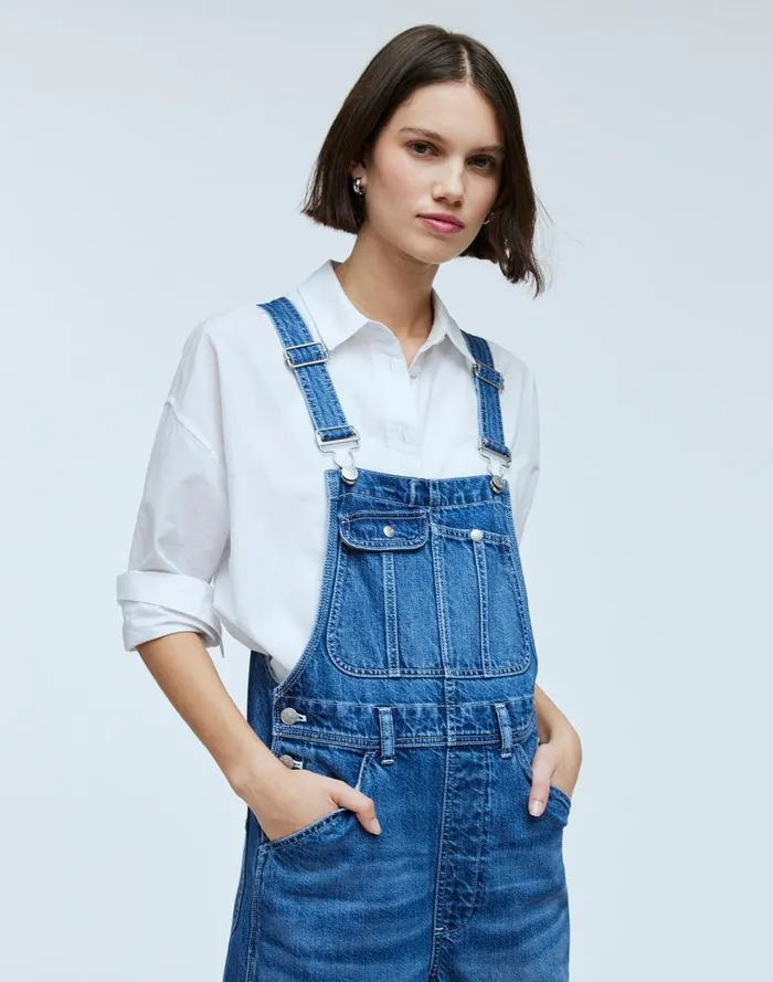 Women Jeans Madewell X Kaihara Denim Oversized Carpenter Overalls