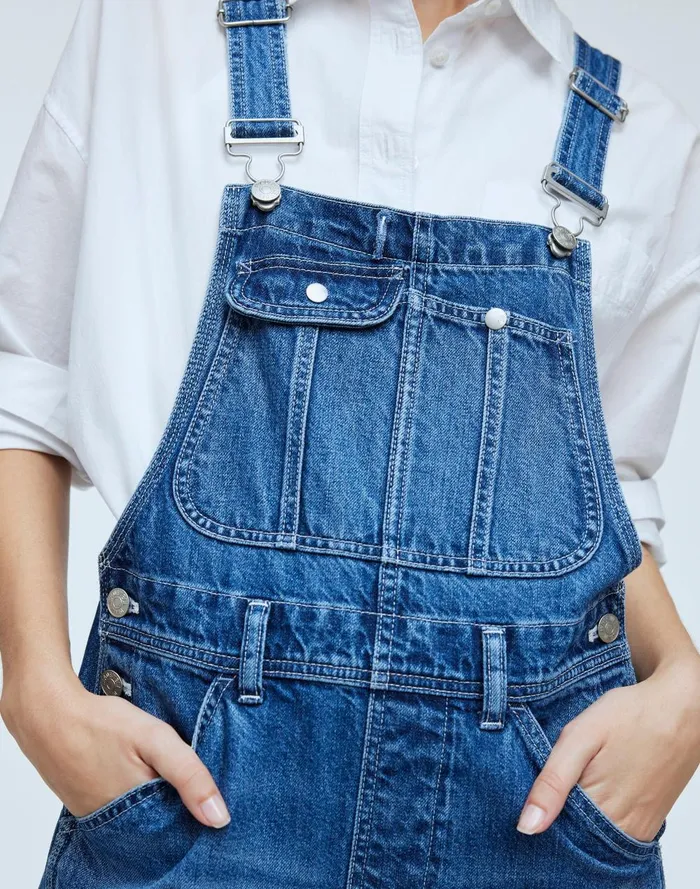 Women Jeans Madewell X Kaihara Denim Oversized Carpenter Overalls