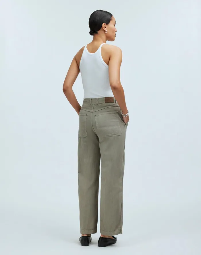 Women Jeans Madewell X MN Dye Studio Perfect Vintage WideLeg Carpenter Jean