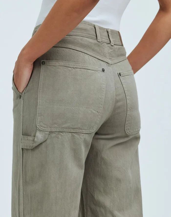 Women Jeans Madewell X MN Dye Studio Perfect Vintage WideLeg Carpenter Jean