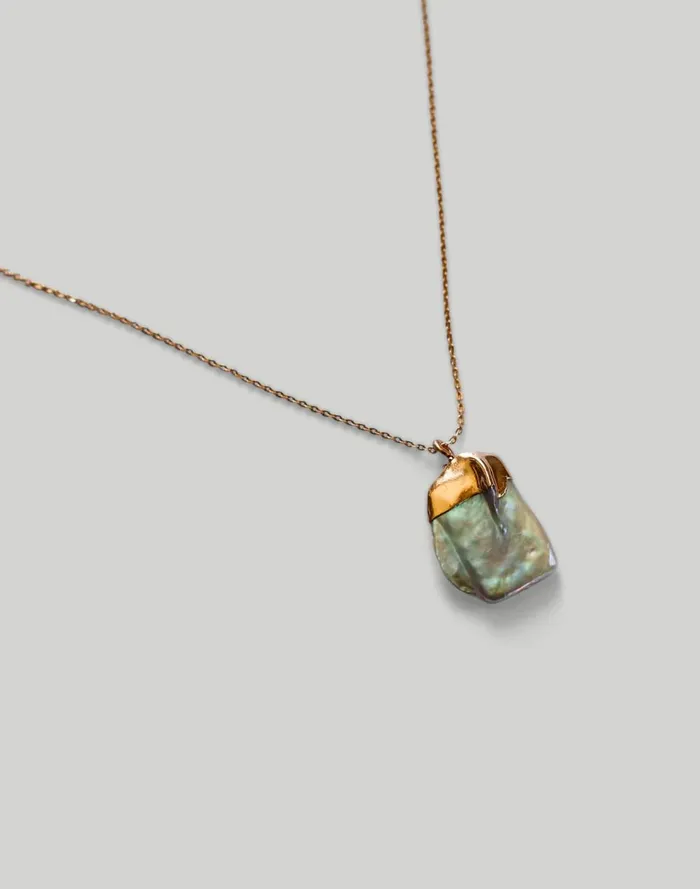 Women Jewelry Madewell Abcrete and Co Baroque Pearl Charm Necklace