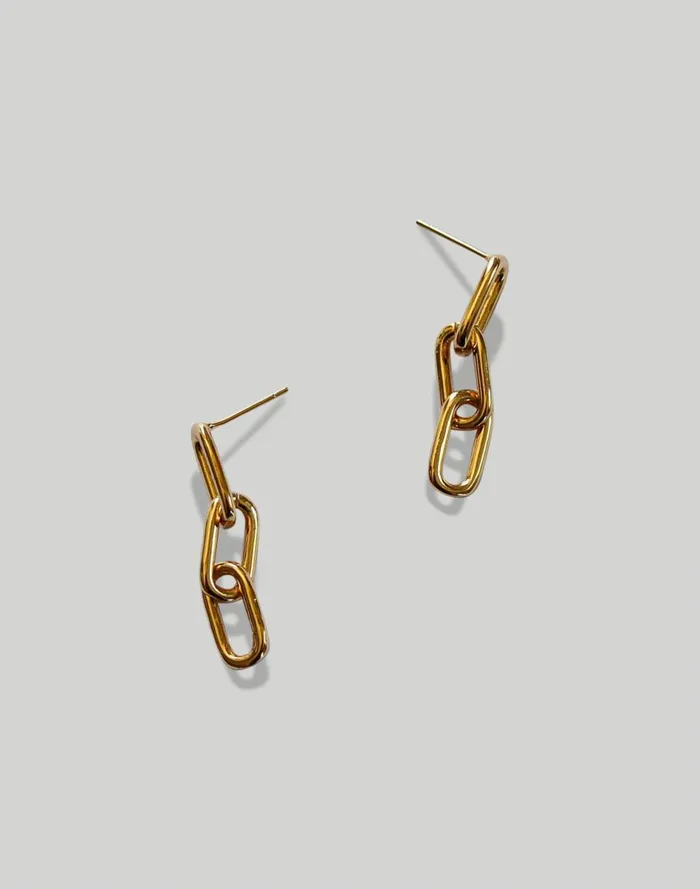 Women Jewelry Madewell Abcrete and Co Triple Link Earrings