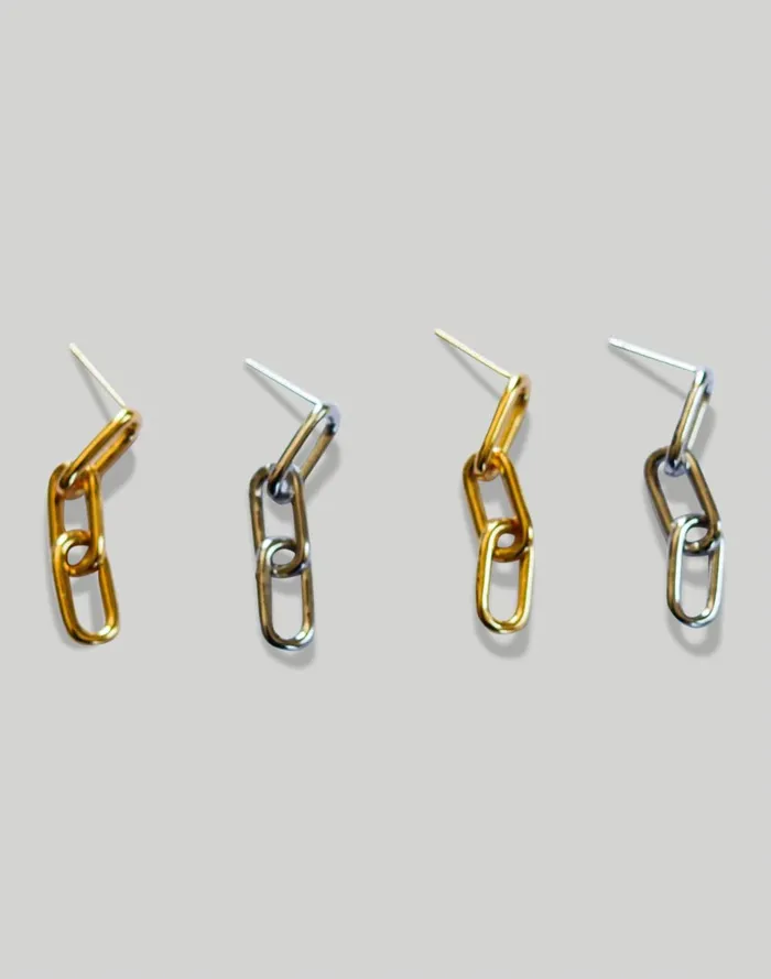 Women Jewelry Madewell Abcrete and Co Triple Link Earrings