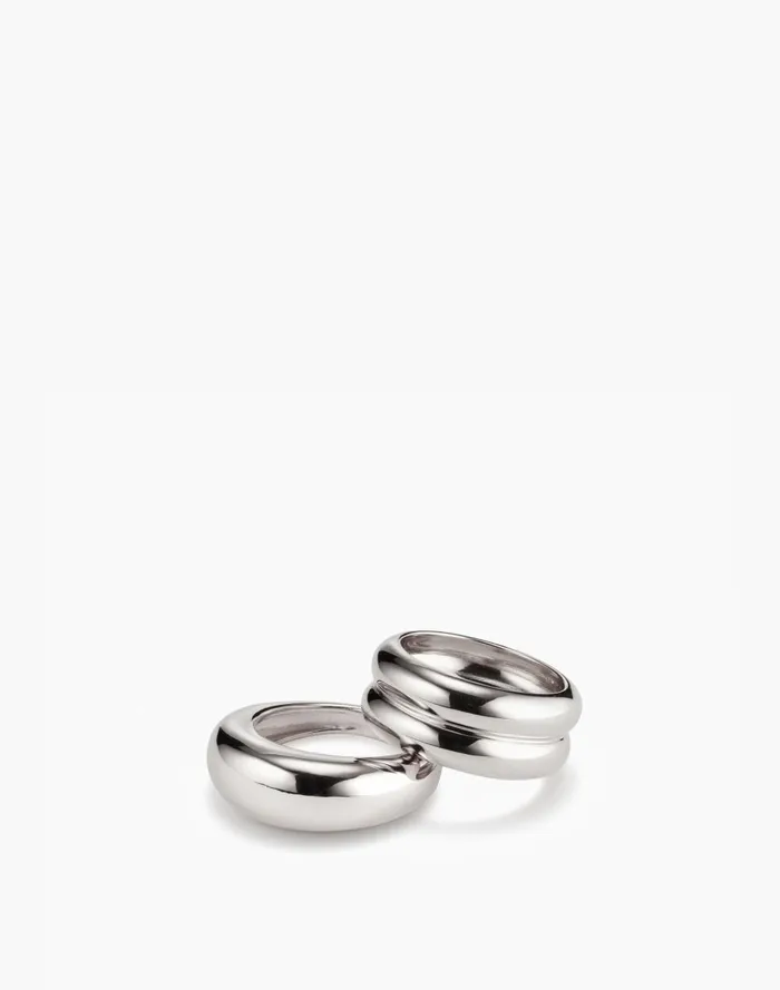 Women Jewelry Madewell AGMES Domed Ridge Ring Set