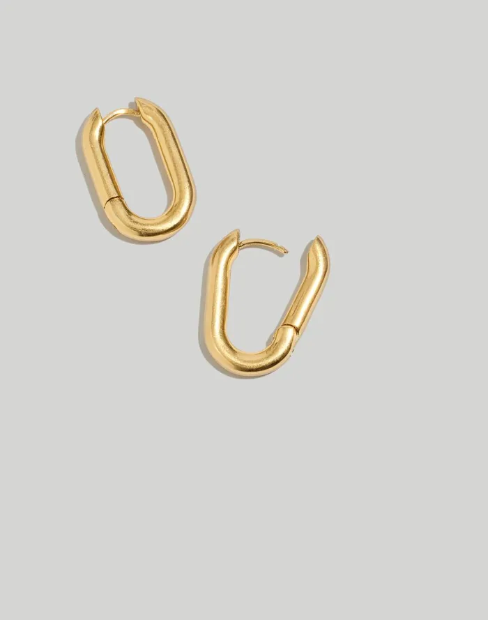Women Jewelry Madewell Carabiner Medium Hoop Earrings
