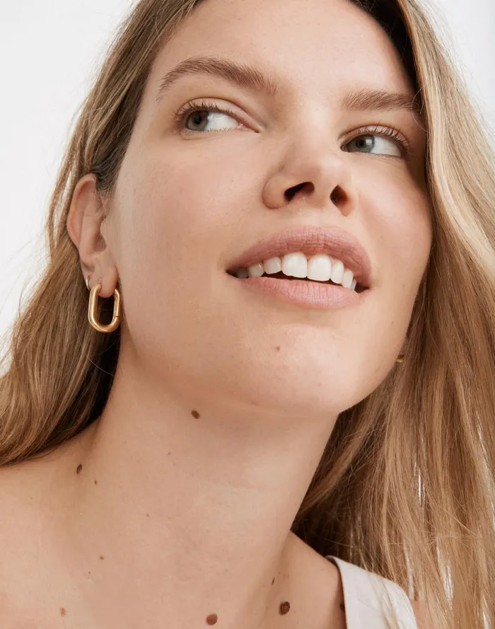 Women Jewelry Madewell Carabiner Medium Hoop Earrings