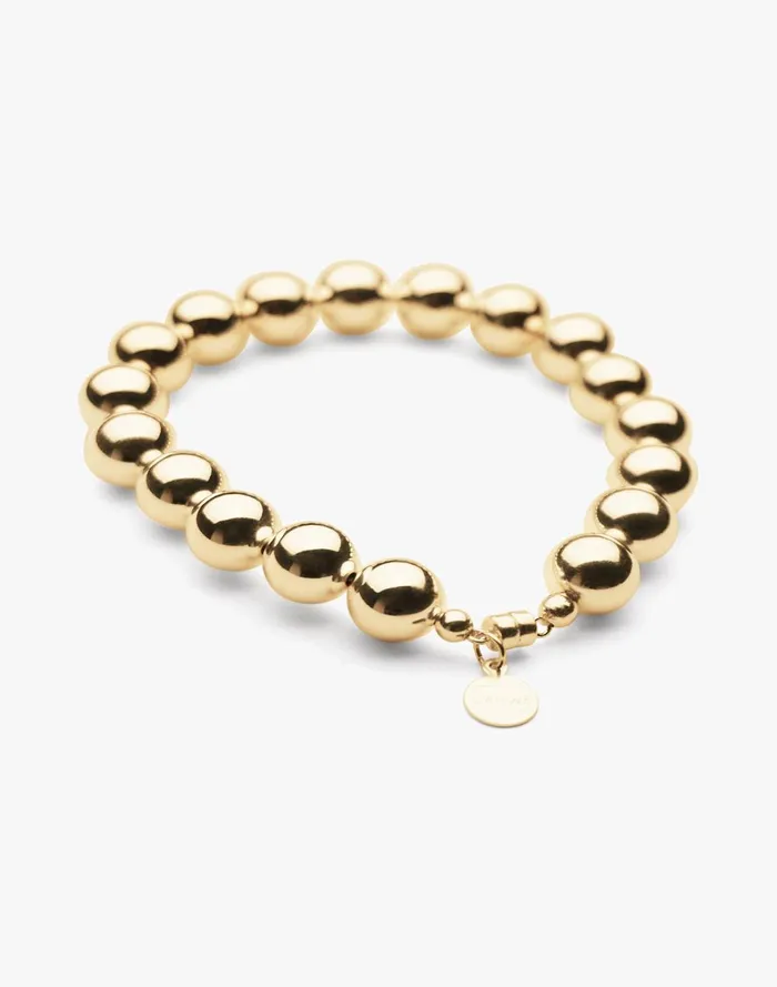 Women Jewelry Madewell Charlotte Cauwe Studio Bead Bracelet In Gold 10mm