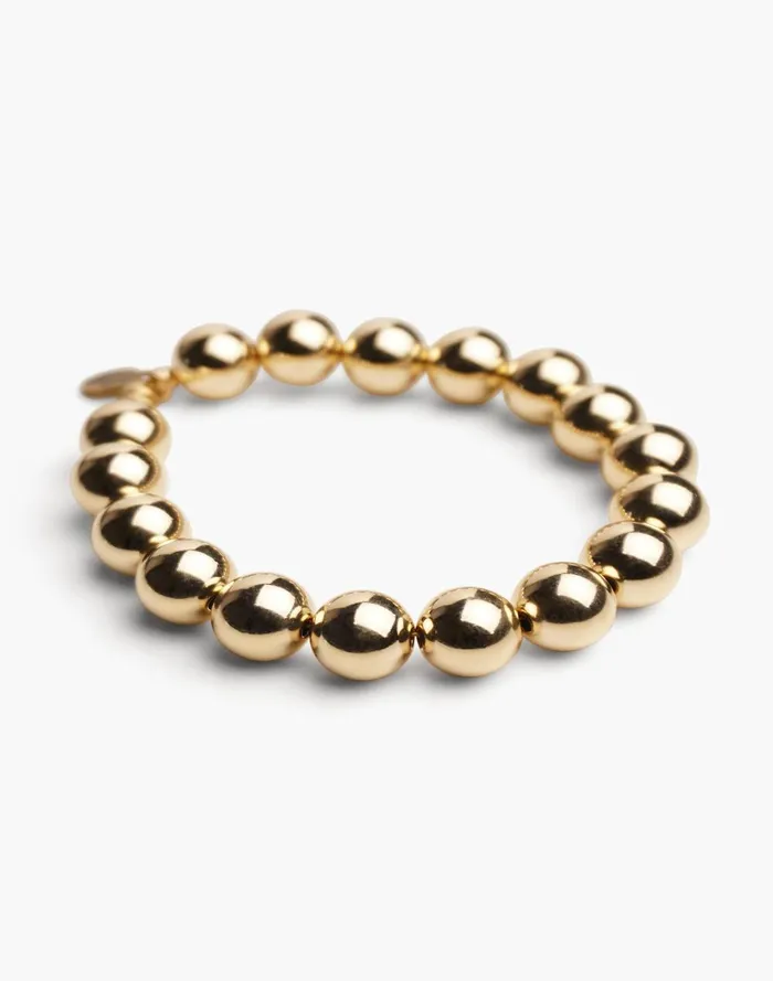 Women Jewelry Madewell Charlotte Cauwe Studio Bead Bracelet In Gold 10mm