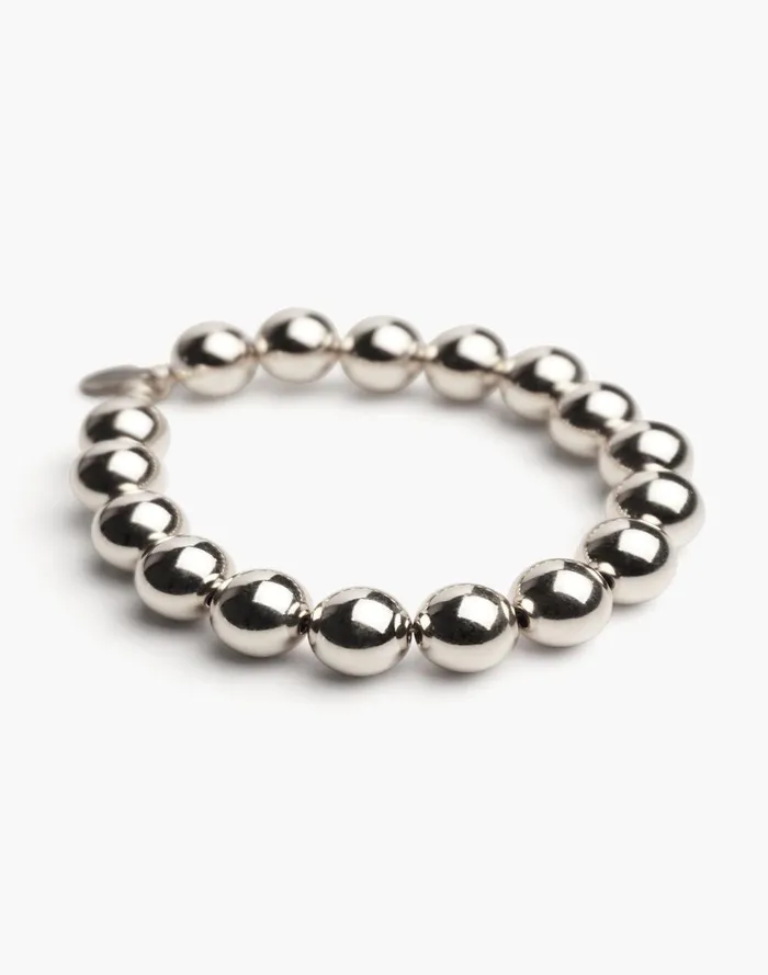 Women Jewelry Madewell Charlotte Cauwe Studio Bead Bracelet In Sterling Silver 10mm