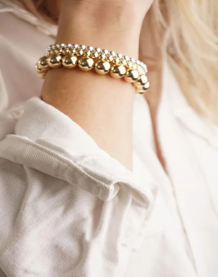Women Jewelry Madewell Charlotte Cauwe Studio Bead Bracelet In Sterling Silver 5mm