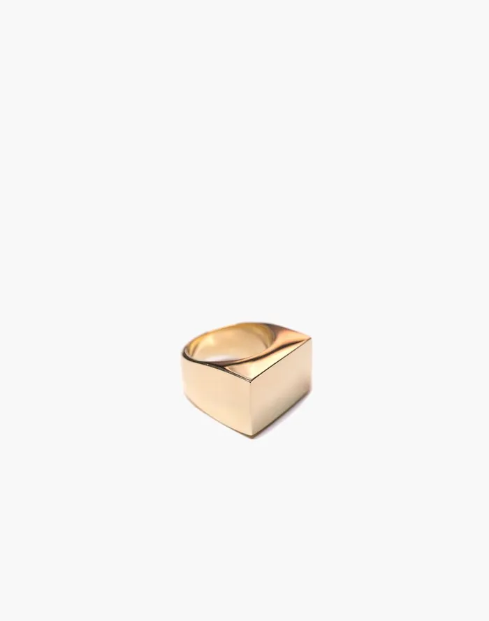 Women Jewelry Madewell Charlotte Cauwe Studio Brass Large Modern Signet Ring