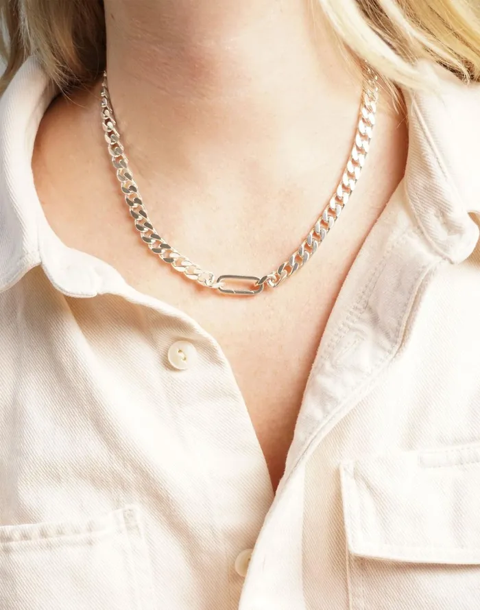Women Jewelry Madewell CHARLOTTE CAUWE STUDIO Curb Chain Necklace In Sterling Silver