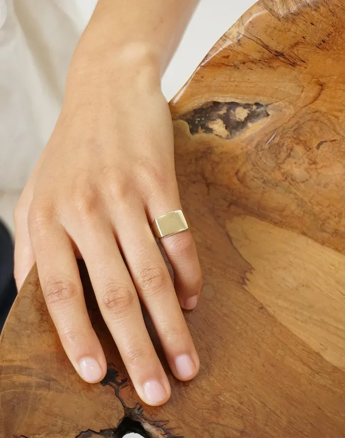 Women Jewelry Madewell CHARLOTTE CAUWE STUDIO Delicate Signet Ring In Brass