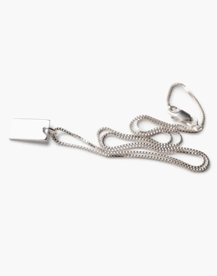 Women Jewelry Madewell CHARLOTTE CAUWE STUDIO Letter Stamp Tag Necklace In Sterling Silver