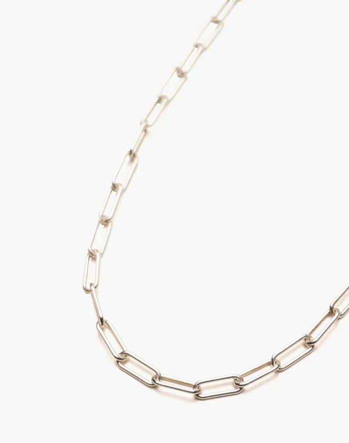 Women Jewelry Madewell CHARLOTTE CAUWE STUDIO Paperclip Chain Necklace In Sterling Silver