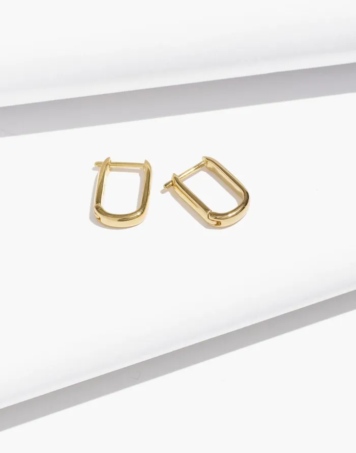 Women Jewelry Madewell Delicate Collection DemiFine Carabiner Hoop Earrings